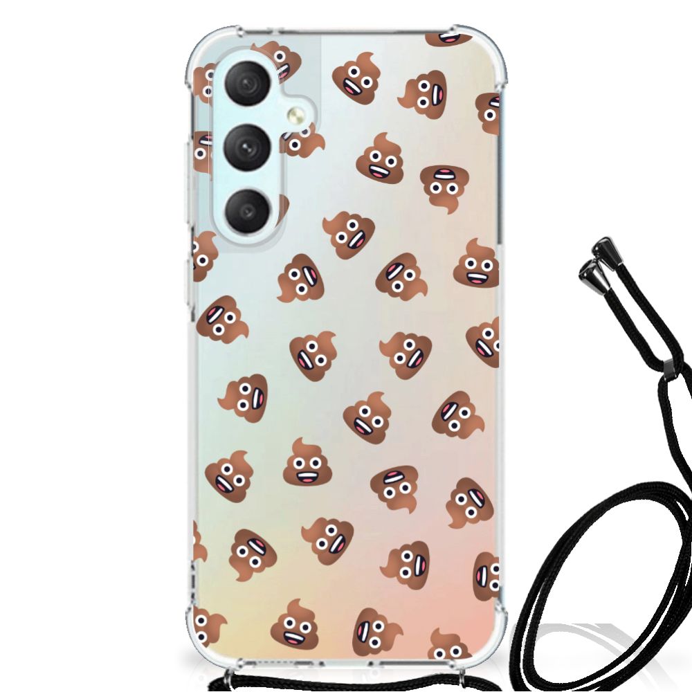 Doorzichtige Silicone Hoesje voor Samsung Galaxy S23 FE Poep Emojis B2C Telecom