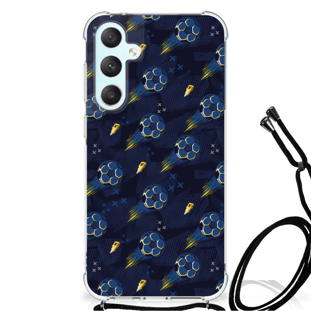 Samsung Galaxy S23 FE Doorzichtige Silicone Hoesje Voetbal voorkant
