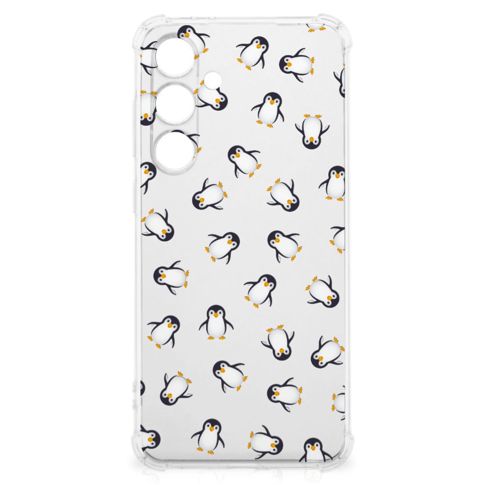 Samsung Galaxy S24 FE Doorzichtige Silicone Hoesje Pinguïn voorkant