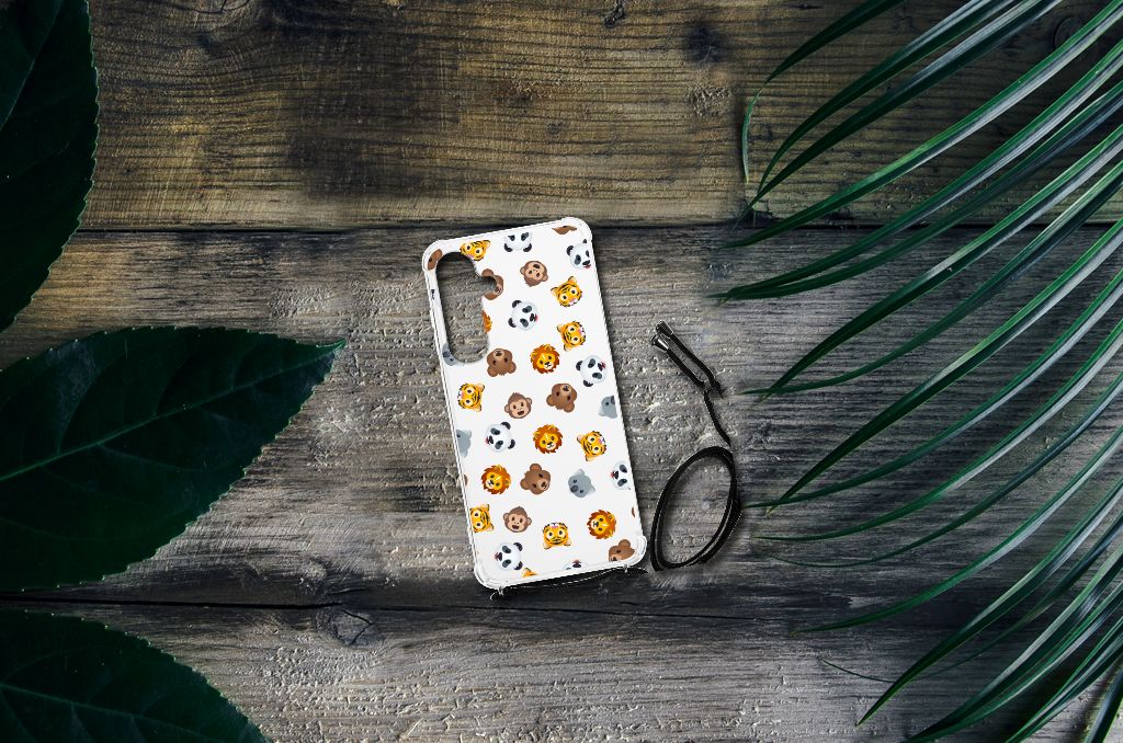 Doorzichtige Silicone Hoesje voor Samsung Galaxy S24 Plus Dieren Emojis B2C Telecom