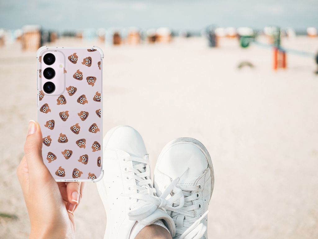 Doorzichtige Silicone Hoesje voor Samsung Galaxy S24 Plus Poep Emojis B2C Telecom