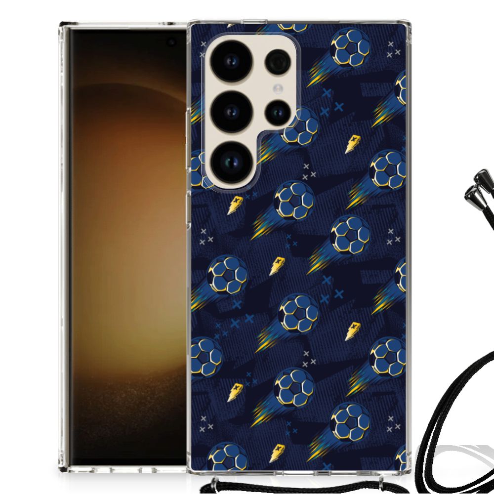 Doorzichtige Silicone Hoesje voor Samsung Galaxy S24 Ultra Voetbal B2C Telecom