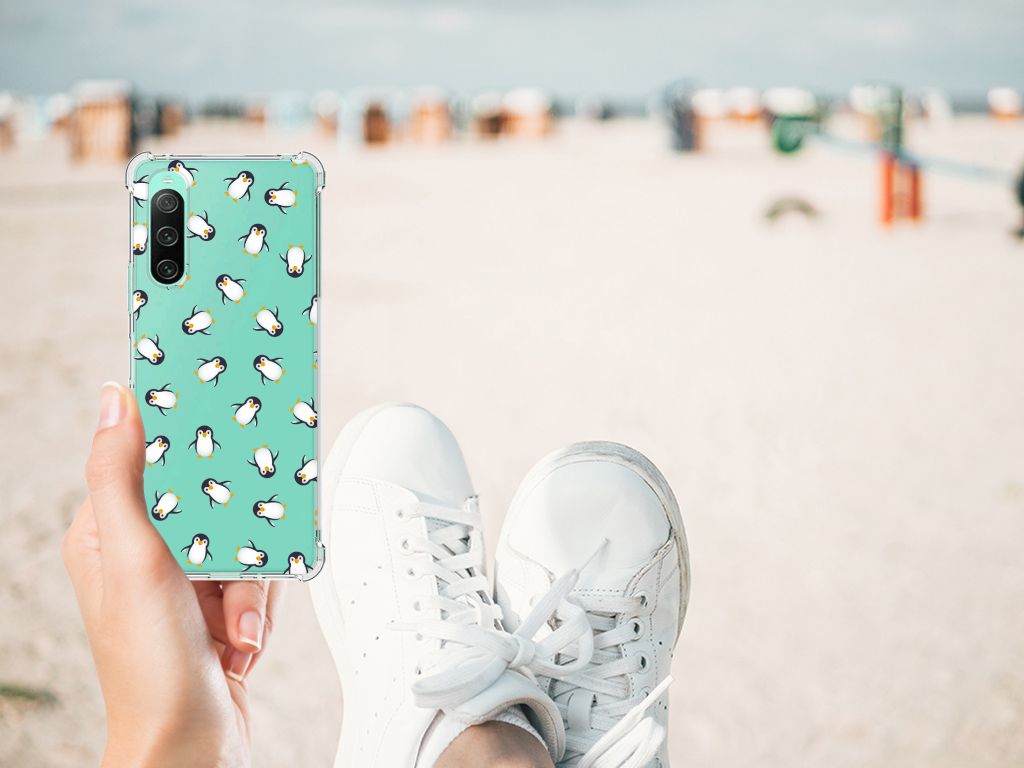 Doorzichtige Silicone Hoesje voor Sony Xperia 10 V Pinguïn B2C Telecom