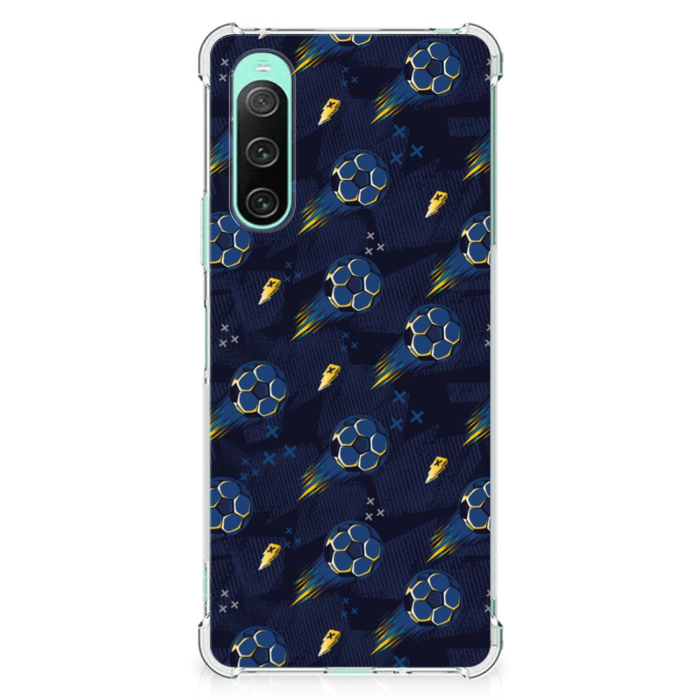 Doorzichtige Silicone Hoesje voor Sony Xperia 10 V Voetbal B2C Telecom