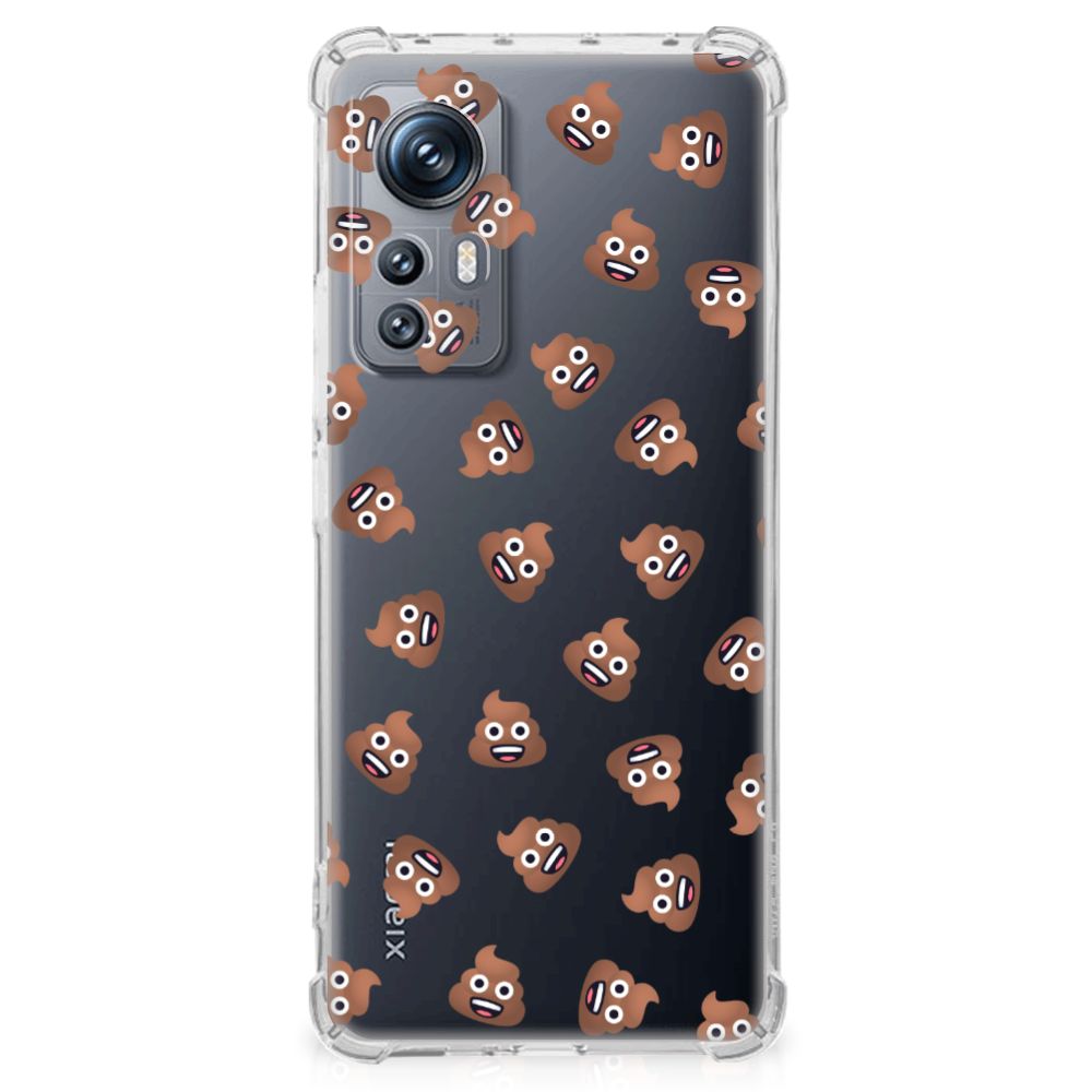 Doorzichtige Silicone Hoesje voor Xiaomi 12 | 12x Poep Emojis B2C Telecom