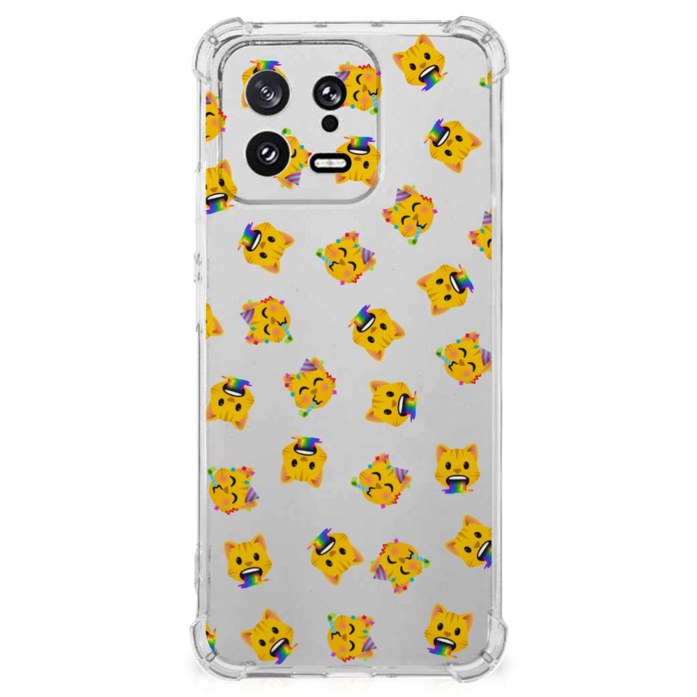 Doorzichtige Silicone Hoesje voor Xiaomi 13 Katten Emojis B2C Telecom