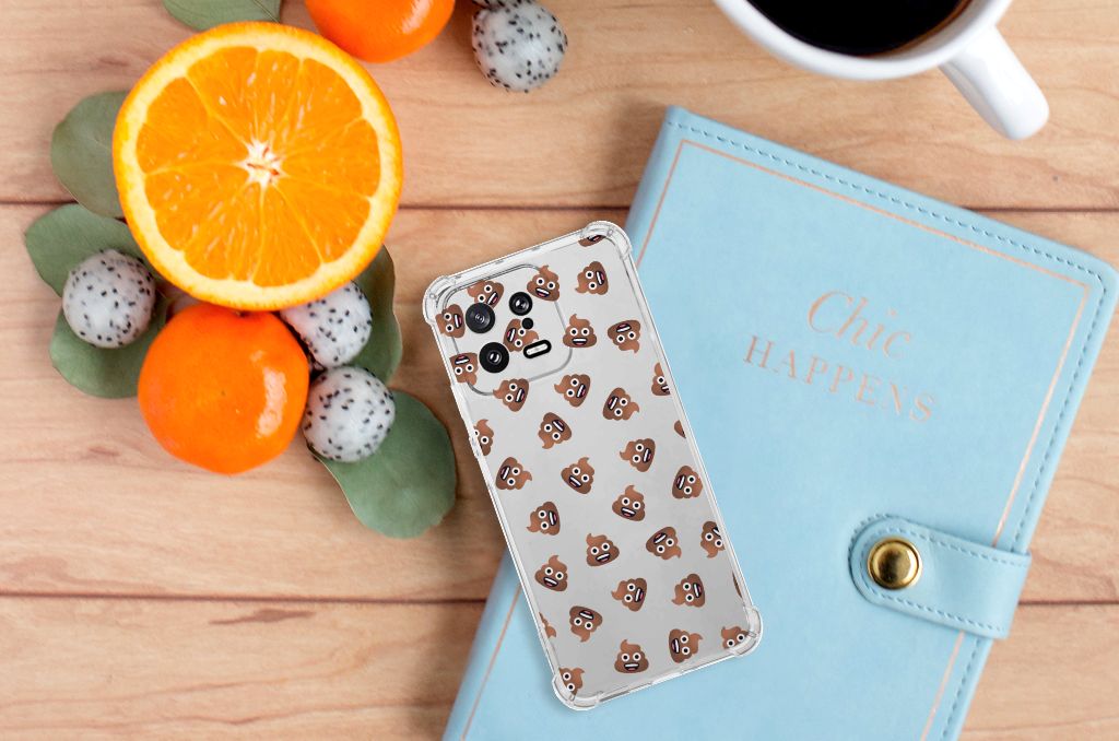 Doorzichtige Silicone Hoesje voor Xiaomi 13 Poep Emojis B2C Telecom