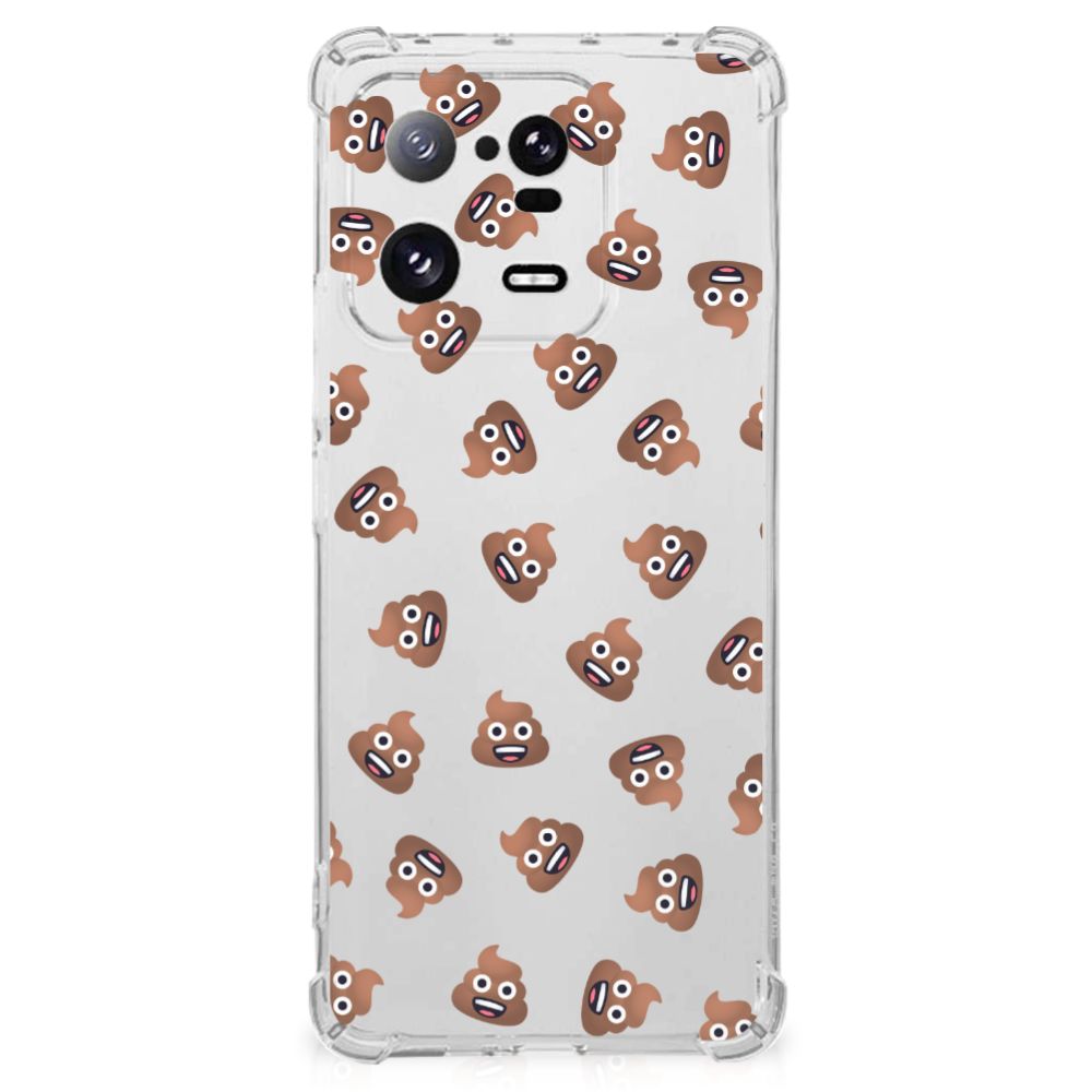 Doorzichtige Silicone Hoesje voor Xiaomi 13 Pro Poep Emojis B2C Telecom