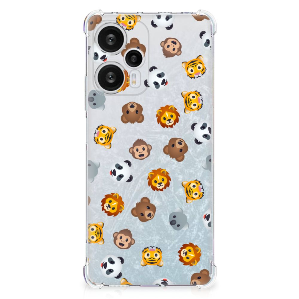 Doorzichtige Silicone Hoesje voor Xiaomi Poco F5 Dieren Emojis B2C Telecom