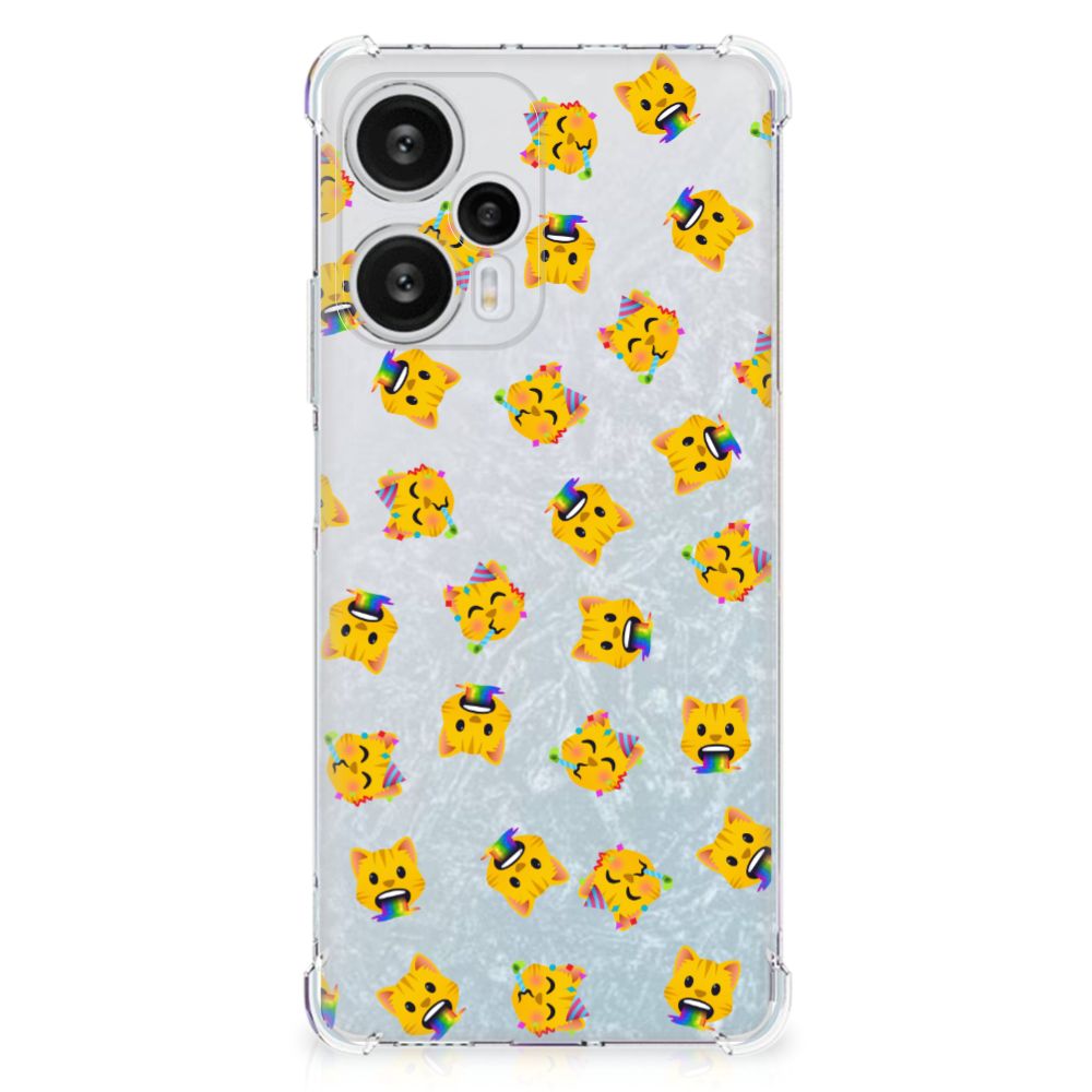 Doorzichtige Silicone Hoesje voor Xiaomi Poco F5 Katten Emojis B2C Telecom