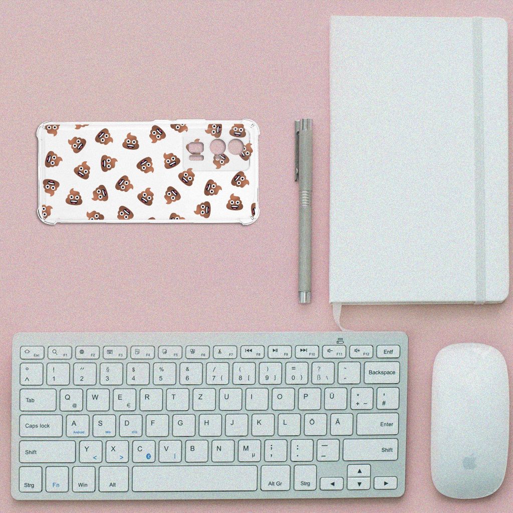 Doorzichtige Silicone Hoesje voor Xiaomi Poco F5 Pro Poep Emojis B2C Telecom