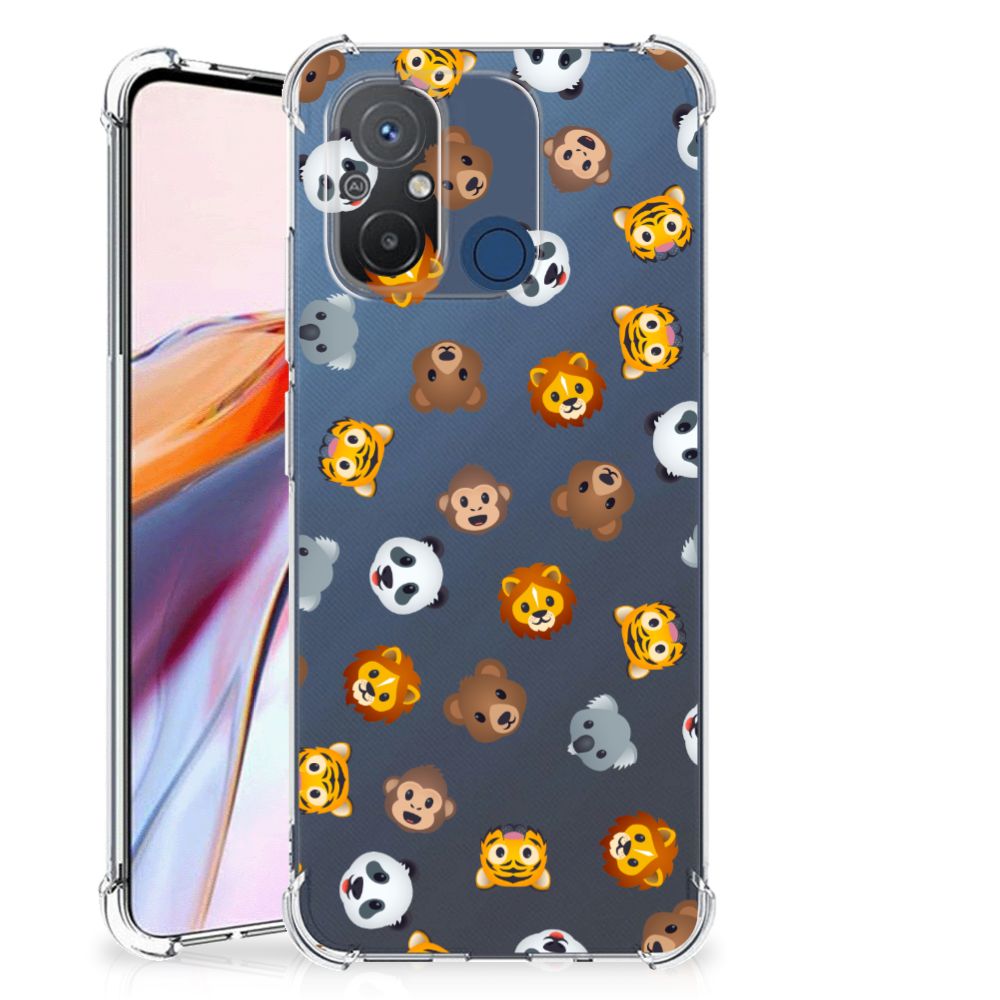 Doorzichtige Silicone Hoesje voor Xiaomi Redmi 12C Dieren Emojis B2C Telecom