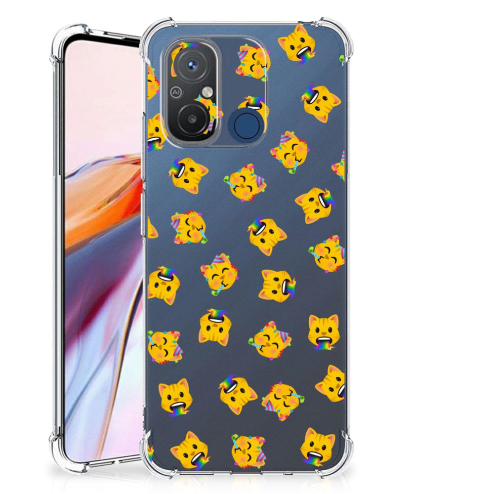 Doorzichtige Silicone Hoesje voor Xiaomi Redmi 12C Katten Emojis B2C Telecom