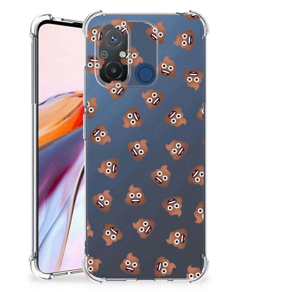 Doorzichtige Silicone Hoesje voor Xiaomi Redmi 12C Poep Emojis B2C Telecom