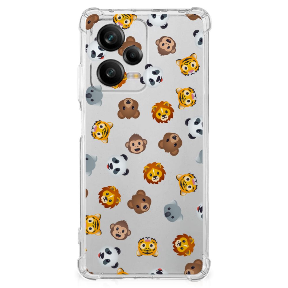 Doorzichtige Silicone Hoesje voor Xiaomi Redmi Note 12 Pro Plus Dieren Emojis B2C Telecom