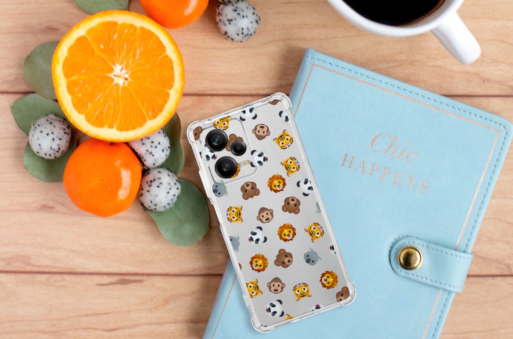 Doorzichtige Silicone Hoesje voor Xiaomi Redmi Note 12 Pro Plus Dieren Emojis B2C Telecom