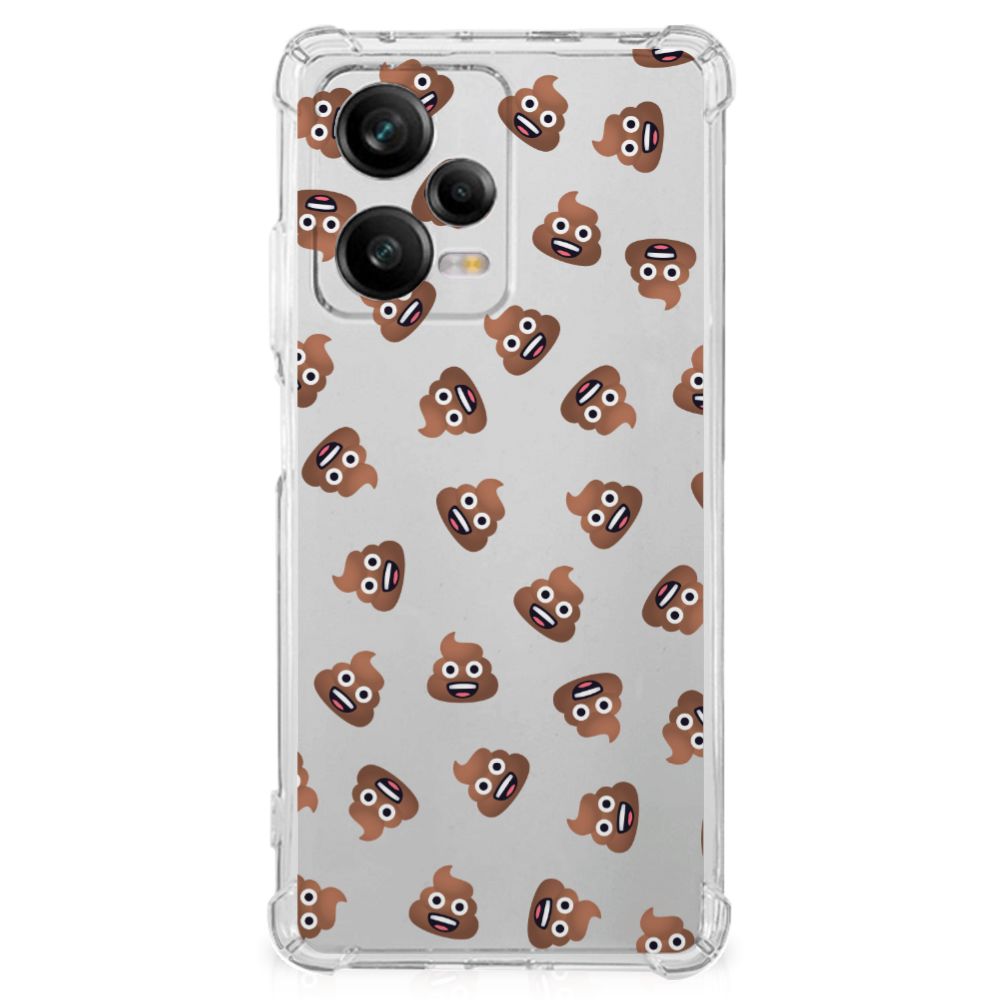 Doorzichtige Silicone Hoesje voor Xiaomi Redmi Note 12 Pro Plus Poep Emojis B2C Telecom