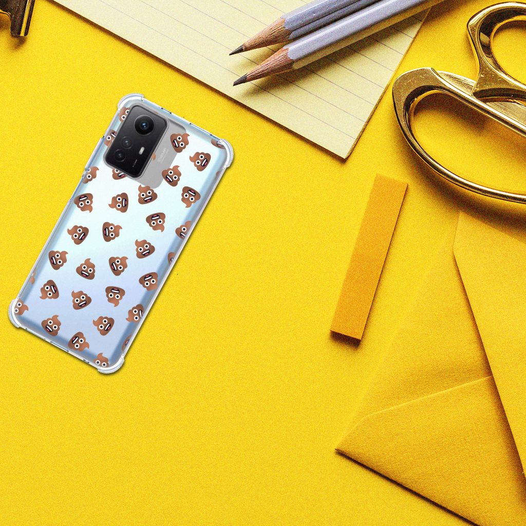 Doorzichtige Silicone Hoesje voor Xiaomi Redmi Note 12s Poep Emojis B2C Telecom
