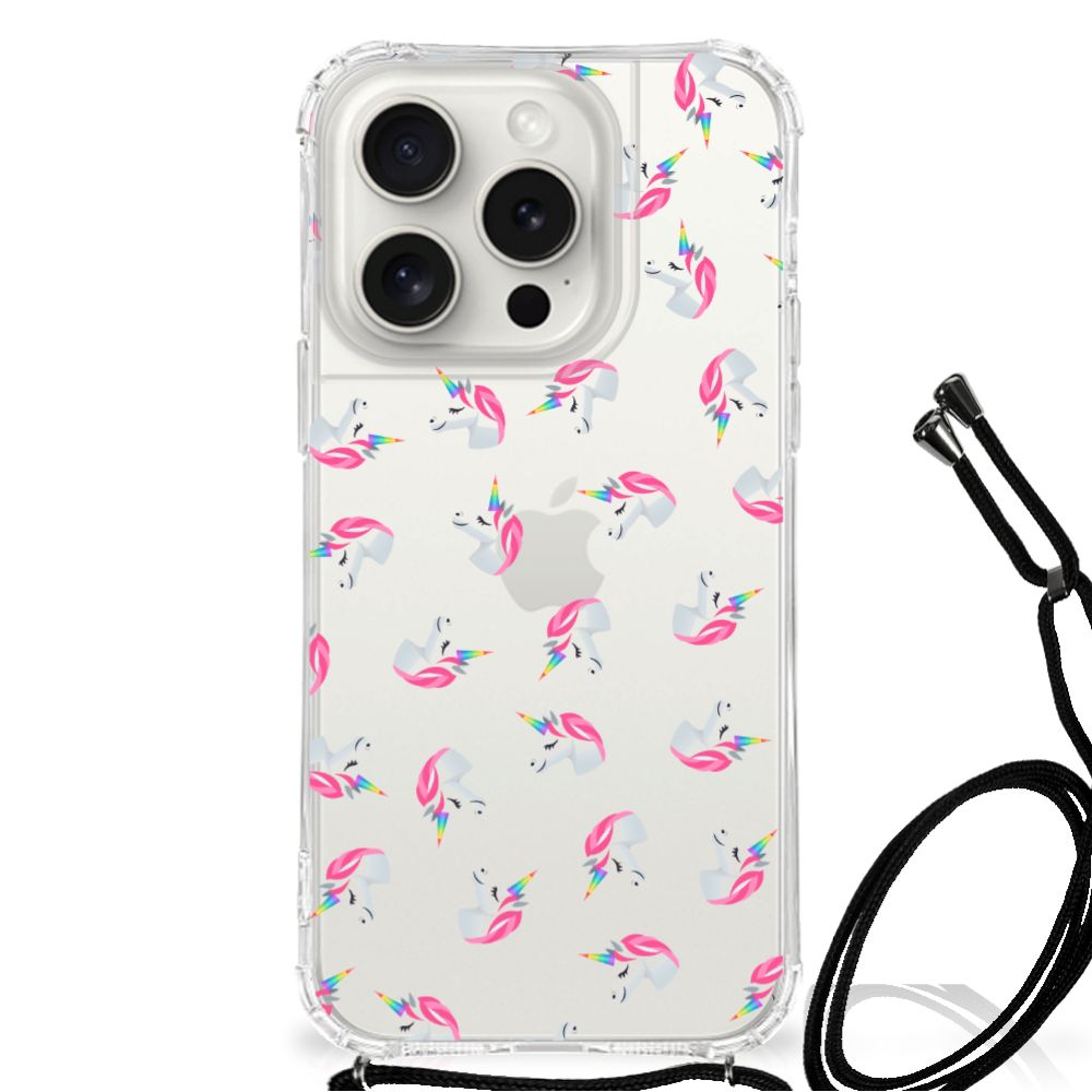 Doorzichtige Silicone Hoesje voor iPhone 15 Pro Unicorns B2C Telecom