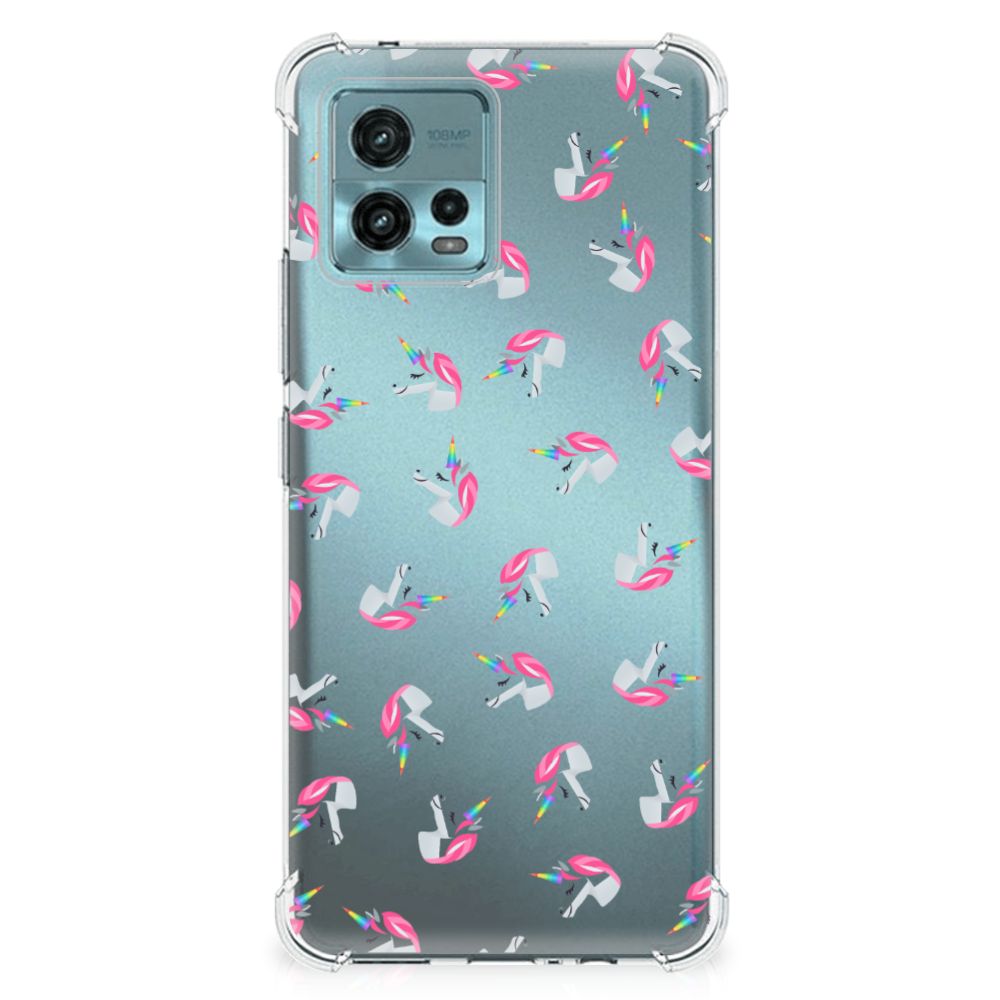 Doorzichtige Silicone Hoesje voor otorola Moto G72 Unicorns B2C Telecom