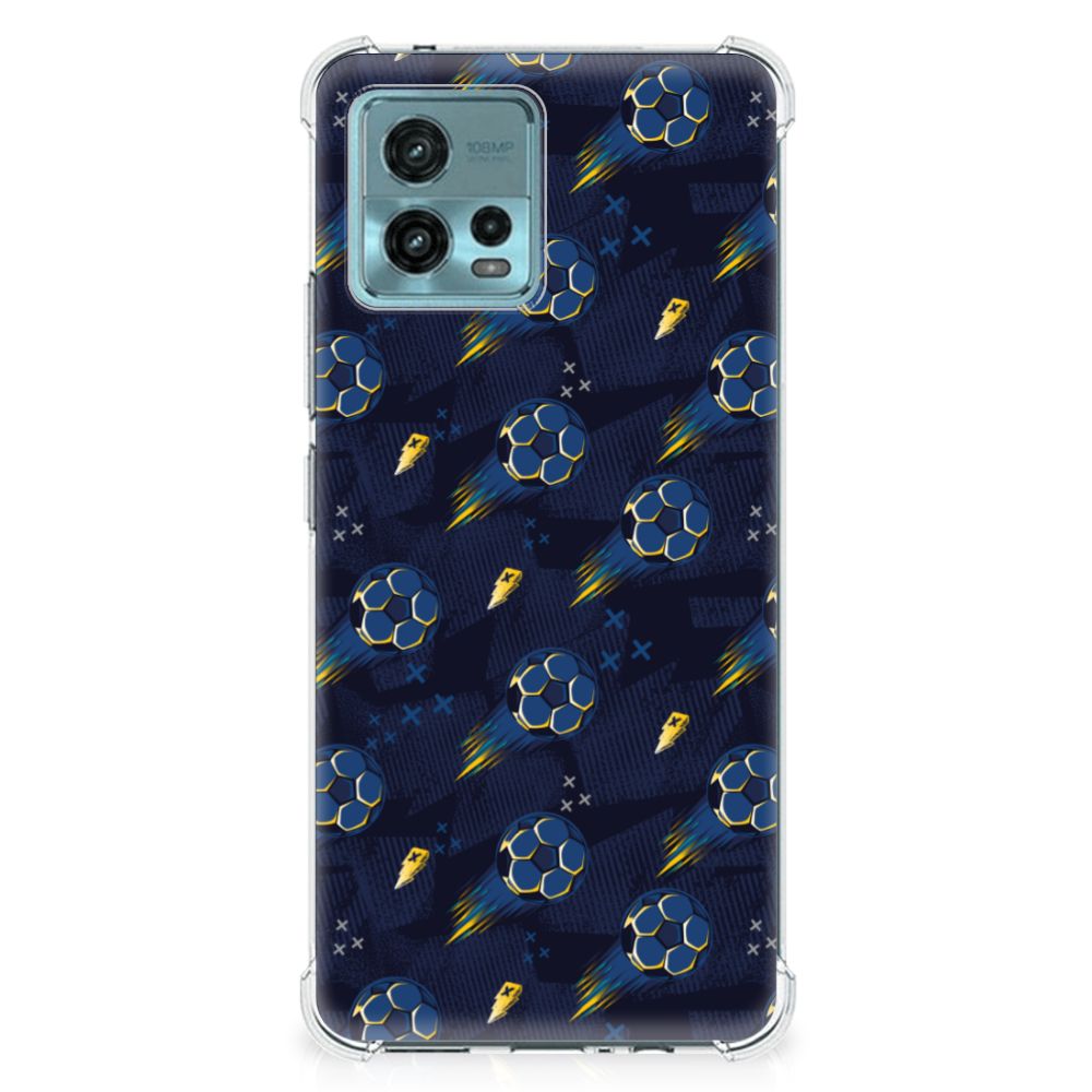 Doorzichtige Silicone Hoesje voor otorola Moto G72 Voetbal B2C Telecom