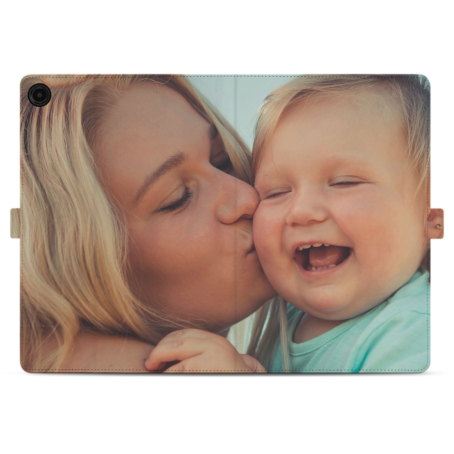 Eigen Ontwerp Bookcase met Standaard voor Samsung Galaxy Tab A11 Plus moeder kind portret