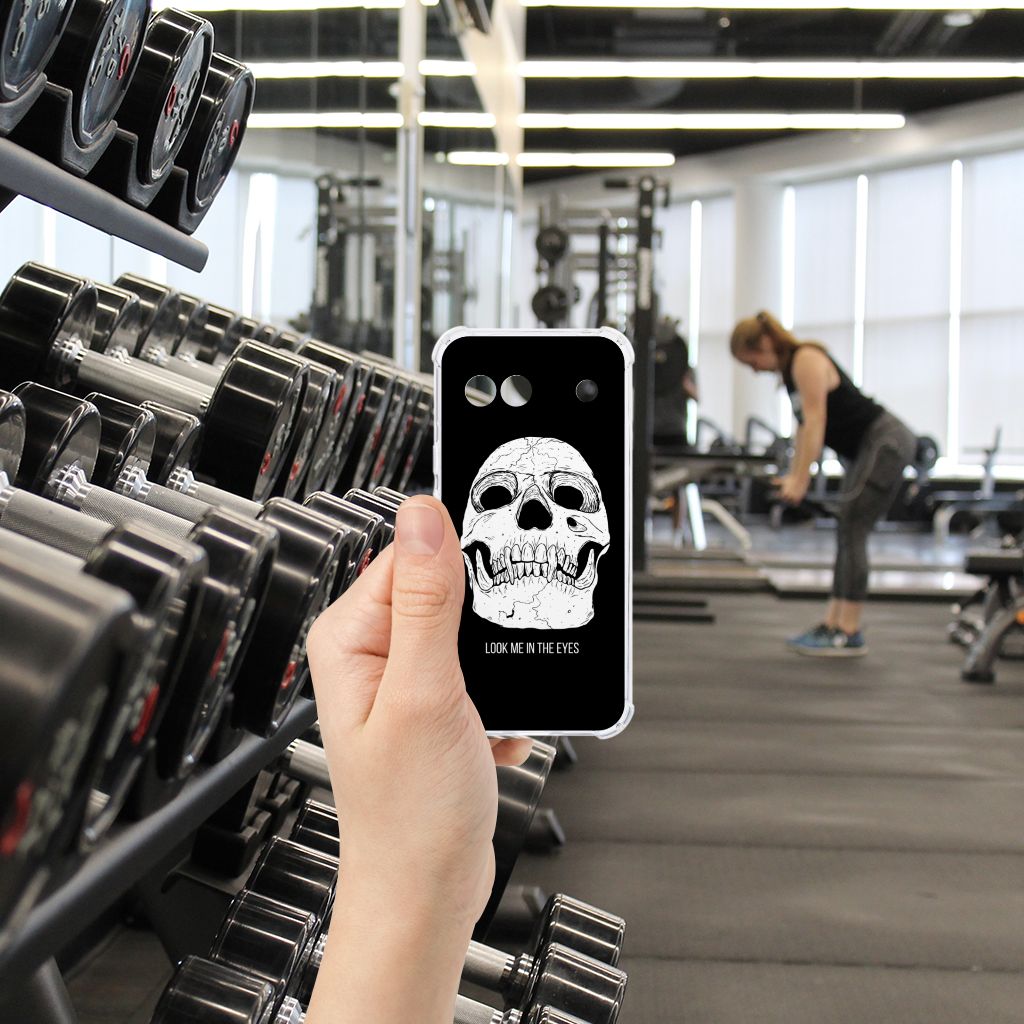 Extreme Case Google Pixel 8A Skull Eyes telefoonhoesje design skull fitness