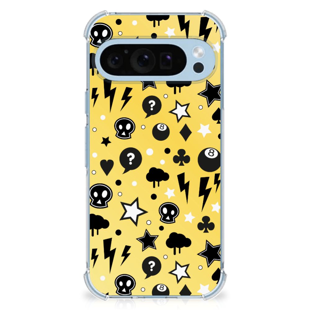 Extreme Case Google Pixel 9 | 9 Pro Punk Geel telefoonhoesje design Punk Yellow aanzicht