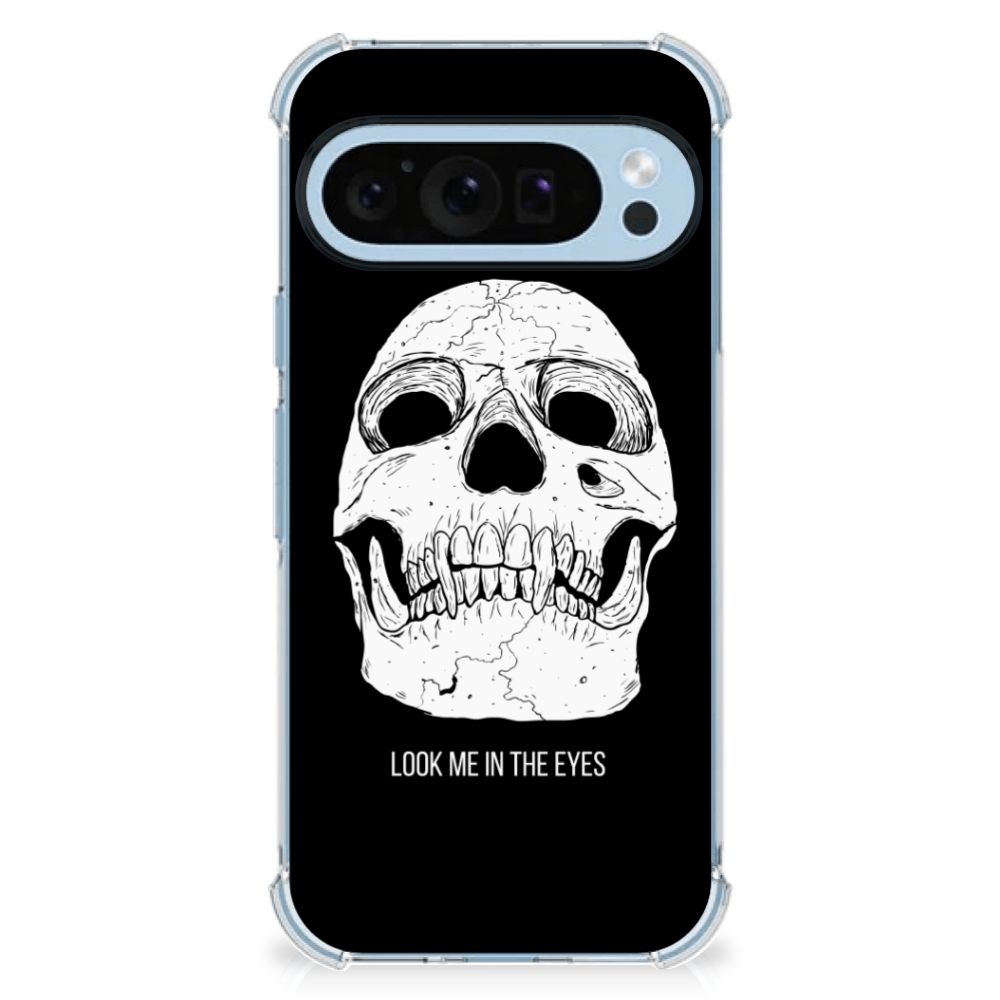 Extreme Case Google Pixel 9 | 9 Pro Skull Eyes telefoonhoesje skull design vooraan