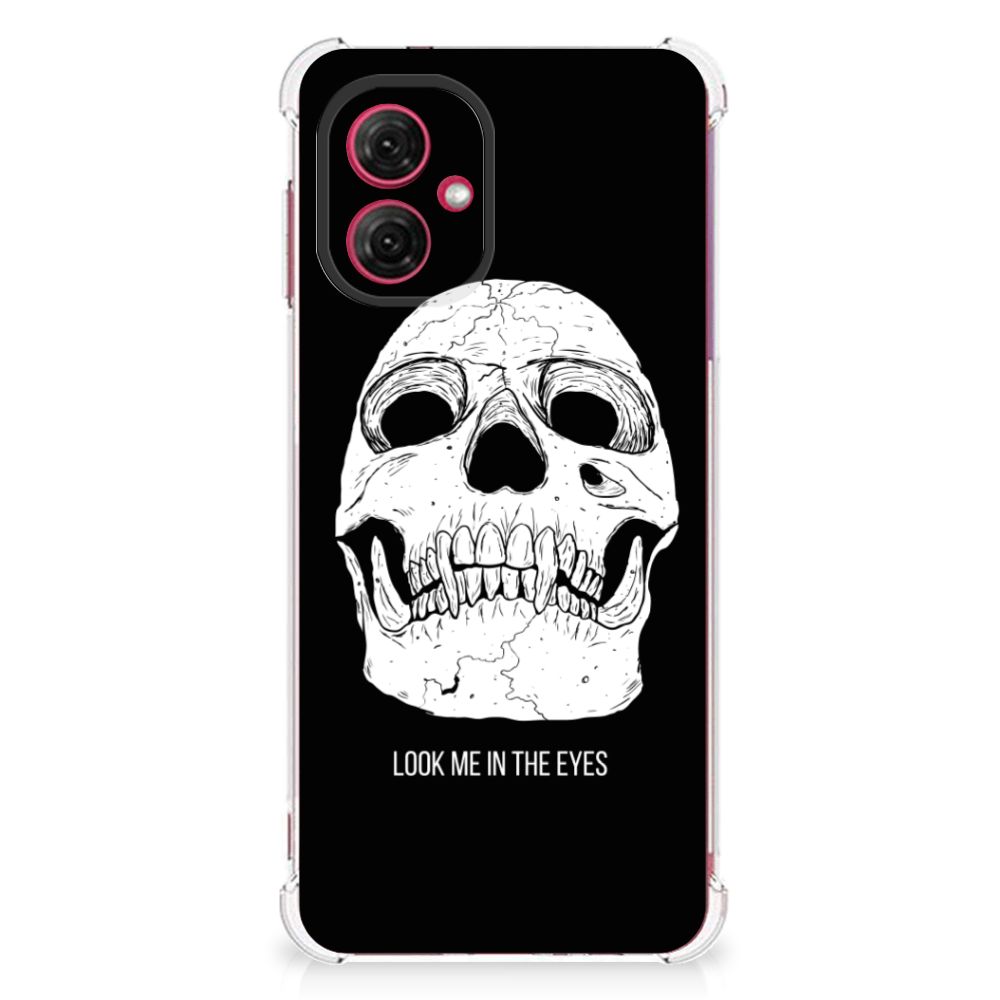 Extreme Case Motorola Moto G55 Skull Eyes telefoonhoesje skull design vooraanzicht