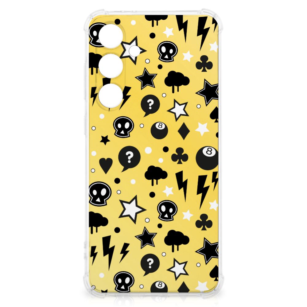Extreme Case Samsung Galaxy S24 FE Punk Geel achterkant design zwart geel