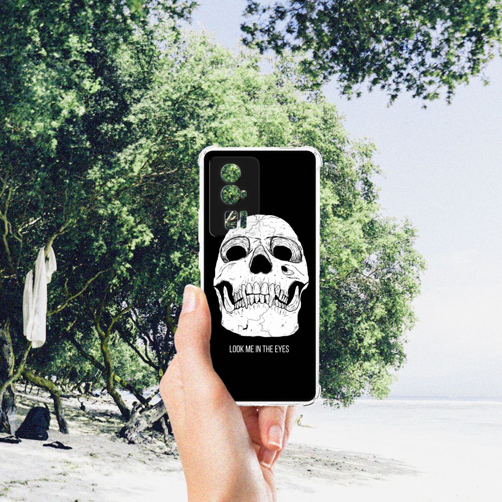 Extreme Case Xiaomi Poco F5 Pro Skull Eyes telefoonhoesje design skull eyes aanzicht
