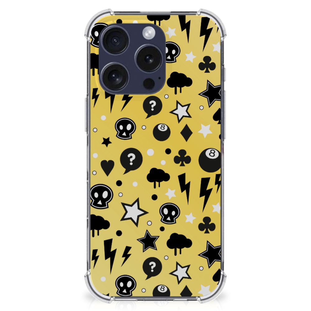 Extreme Case iPhone 16 Pro Punk Geel telefoonhoesje design Punk Geel voorkant