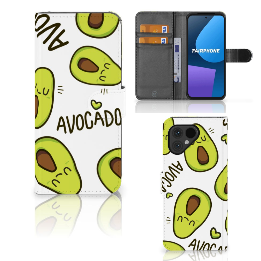 Fairphone 5 Leuk Hoesje Avocado Singing