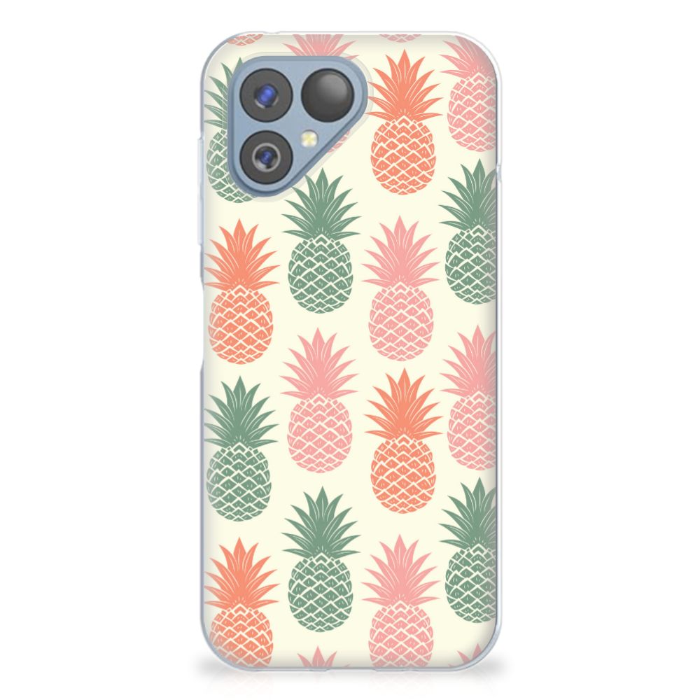 Fairphone 5 Siliconen Case Ananas telefoonhoesje ananas design vooraan