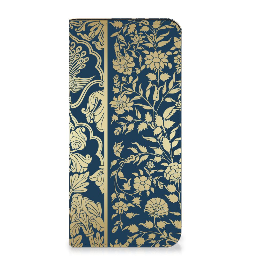 Fairphone 5 Smart Cover Beige Flowers design beige flowers voorkant