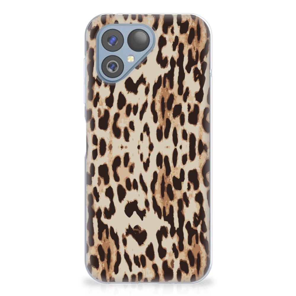 Fairphone 5 TPU Hoesje Leopard hoesje luipaardprint achterkant