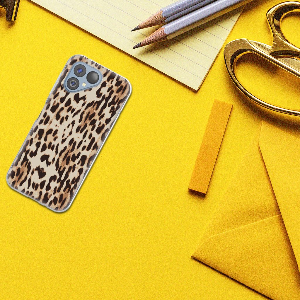 Fairphone 5 TPU Hoesje Leopard luipaardprint voorzijde