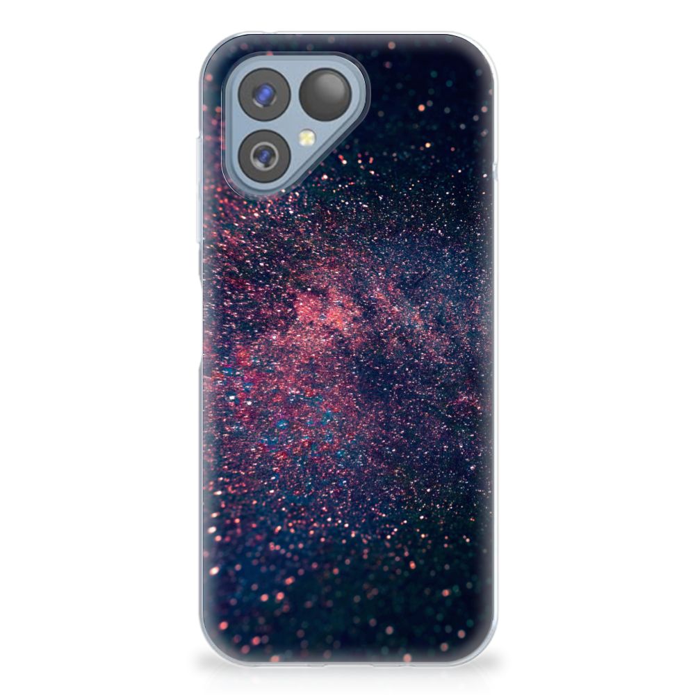 Fairphone 5 TPU Hoesje Stars back view design sterrenhemel