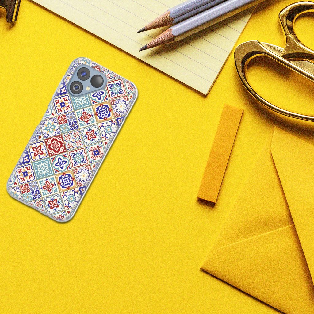 Fairphone 5 TPU Siliconen Hoesje Tiles Color