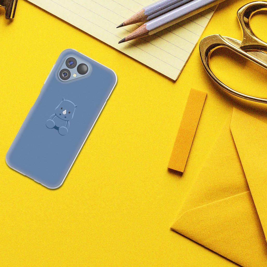 Fairphone 5 Telefoonhoesje met Naam Baby Rhino telefoonhoesje baby rhino aanzicht