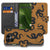 Fairphone 6 Book Case Slangenontwerp voorkant donkerbruin slangenprint