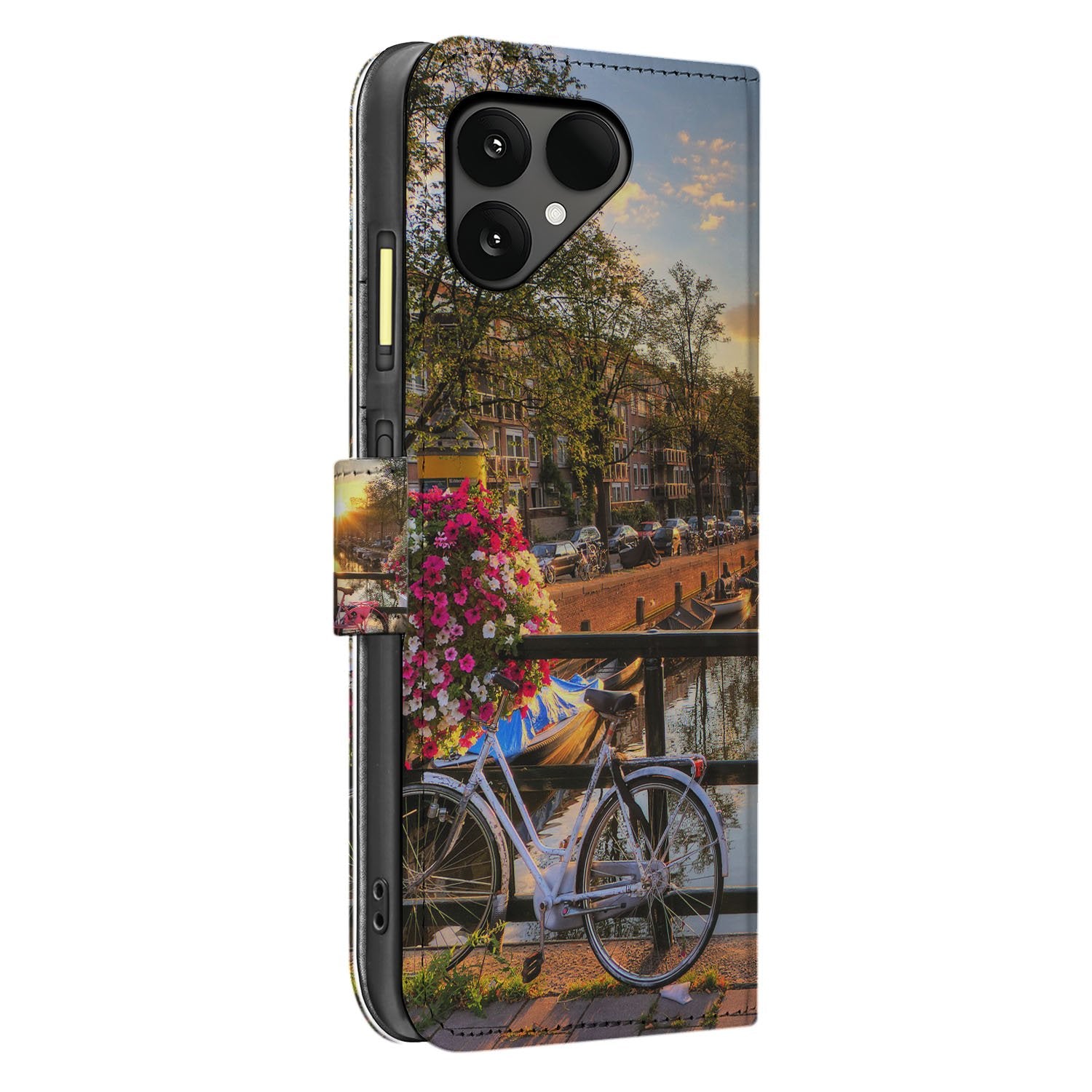Fairphone 6 Bookcase Hoesje Amsterdamse Grachten design Amsterdam gracht fiets