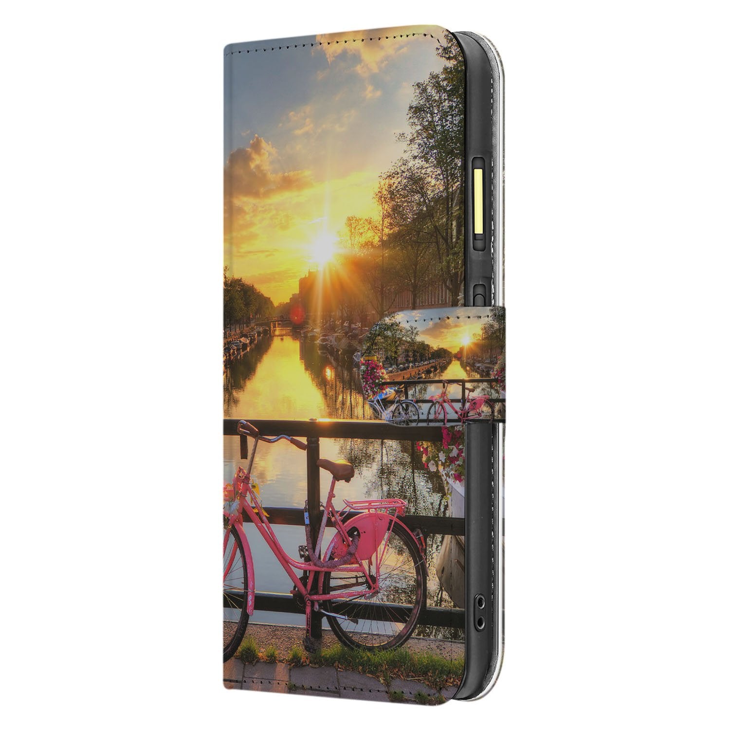 Fairphone 6 Bookcase Hoesje Amsterdamse Grachten design Amsterdamse grachten aanzicht