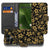Fairphone 6 Bookcase Hoesje Gouden Bloemen Met Pasjesvak design gouden bloemen aanzicht