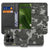 Fairphone 6 Bookcase Hoesje met Army Light Camouflage Design en TPU Bescherming en Pasjeshouders aanzicht