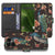 Fairphone 6 Portemonnee Hoesje Met Pasjes Pauw Bloemen Print hoesje binnenkant vooraan