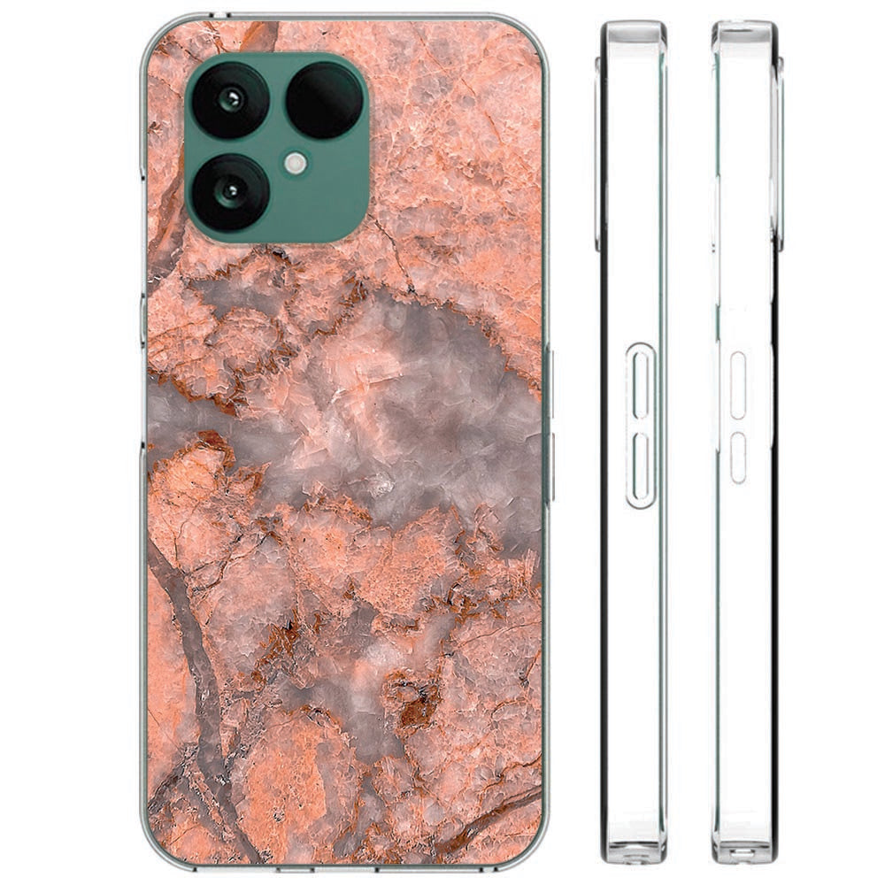 TPU Hoesje Fairphone 6 Marmer Oranje