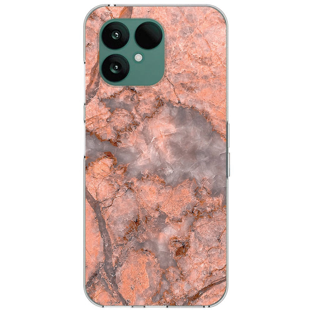 TPU Hoesje Fairphone 6 Marmer Oranje