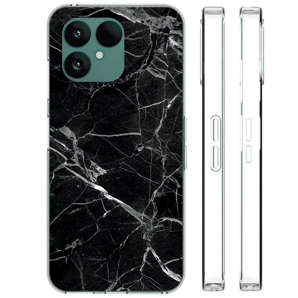 Fairphone 6 Softcase Back cover Marmer Zwart
